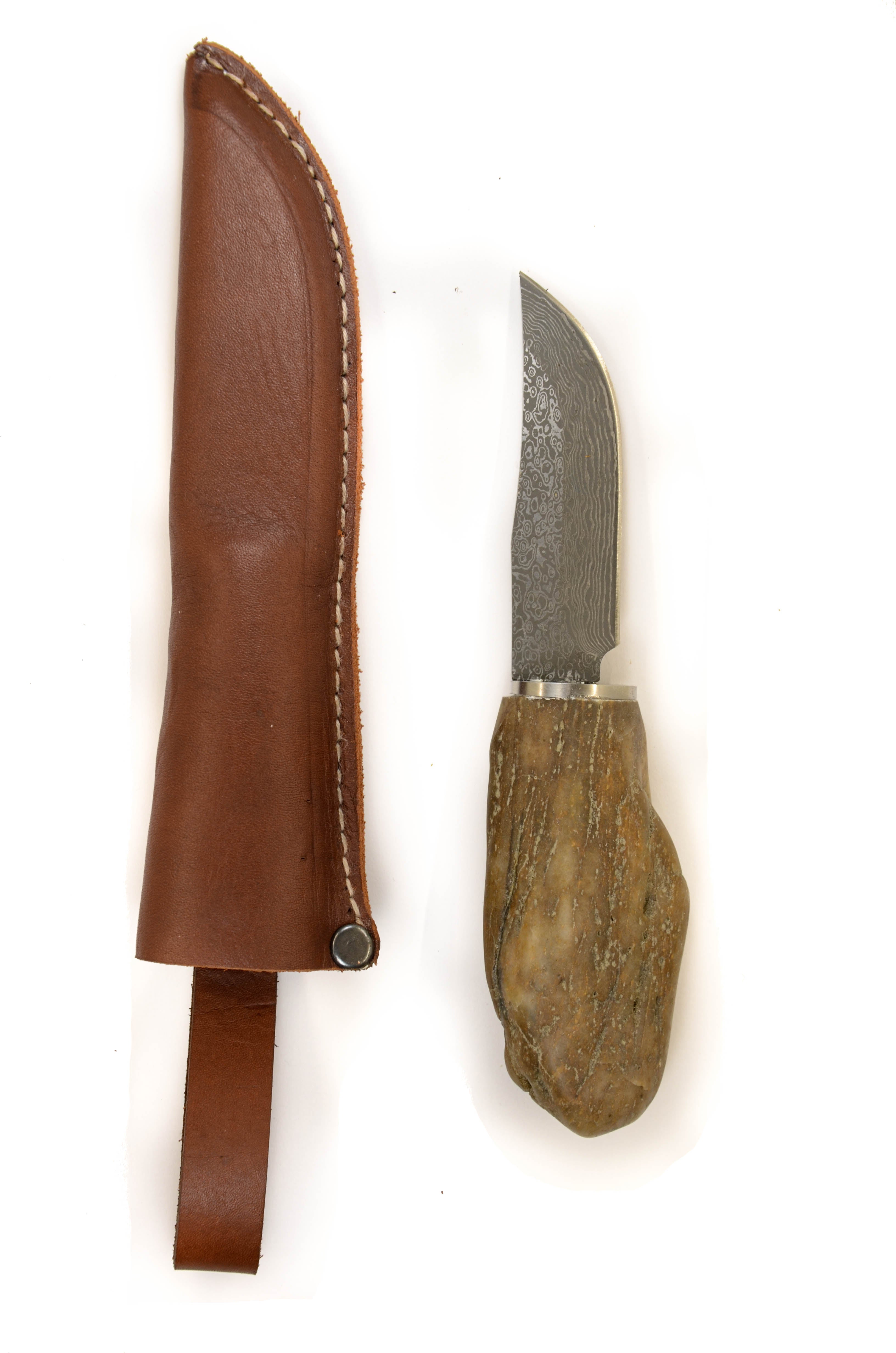 Messer mit Griff aus Donau Stein No 07